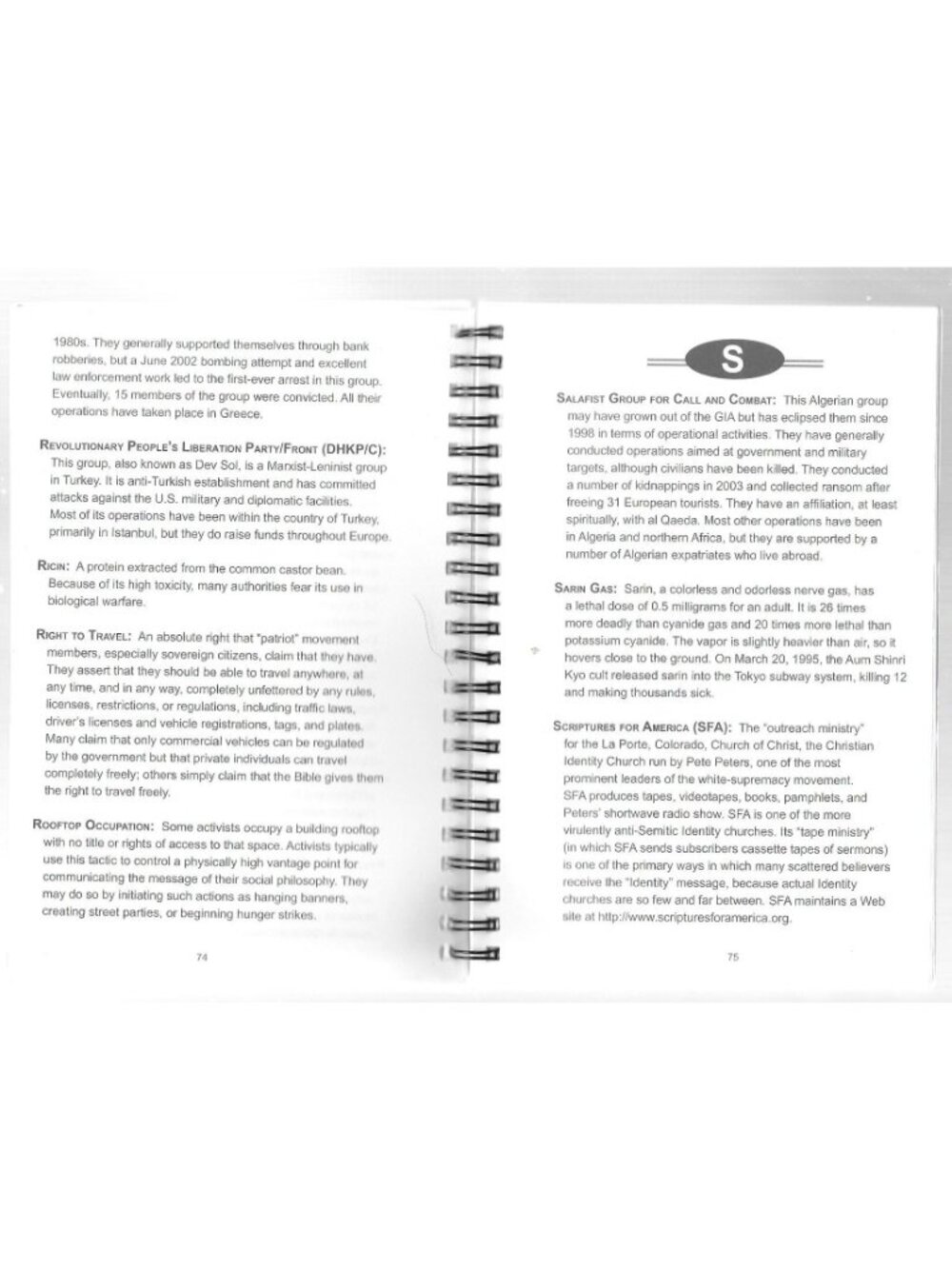 Investigating Terrorism and Criminal Extremism Terms  Concepts Version 1.0 2005 - Picture 6 of 6